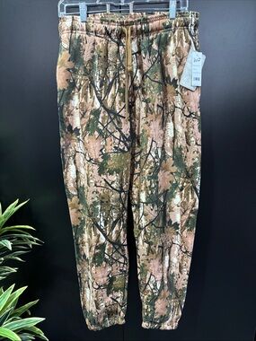 U.S. Vintage Camo Olive Joggers,fleece lined,warm,elastic drawcord waist,